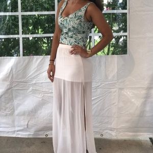 SHEER WHITE MAXI SKIRT